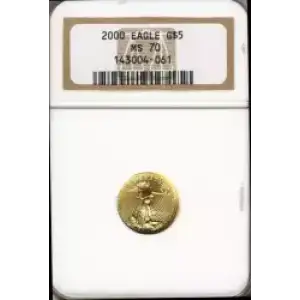 Gold Bullion-Gold Eagles--$5 Gold Eagle 1/10 oz -Gold- 5 Dollar (3)