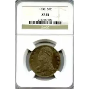 Half Dollars---Capped Bust, Reeded Edge 1836-1839 -Silver- 0.5 Dollar (3)