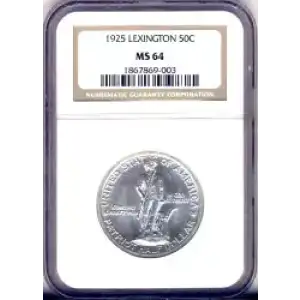 Classic Commemorative Silver--- Lexington - Concord Sesquicentennial 1925 -Silver- 0.5 Dollar (3)