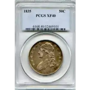 Half Dollars---Capped Bust, Reeded Edge 1836-1839 -Silver- 0.5 Dollar (3)