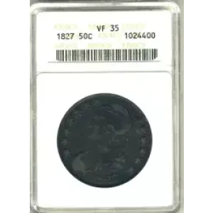 Half Dollars---Capped Bust, Reeded Edge 1836-1839 -Silver- 0.5 Dollar (3)