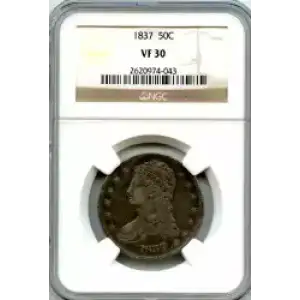 Half Dollars---Capped Bust, Reeded Edge 1836-1839 -Silver- 0.5 Dollar (3)