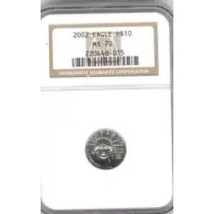 Platinum Bullion-Platinum Eagles--$10 Platinum Eagle 1/10 oz -Platinum- 10 Dollar (3)