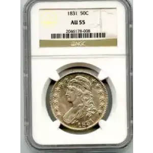 Half Dollars---Capped Bust, Reeded Edge 1836-1839 -Silver- 0.5 Dollar (3)