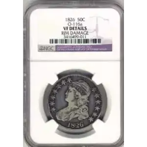 Half Dollars---Capped Bust, Reeded Edge 1836-1839 -Silver- 0.5 Dollar (3)