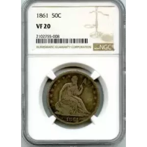 Half Dollars---Liberty Seated 1839-1891 -Silver- 0.5 Dollar (3)