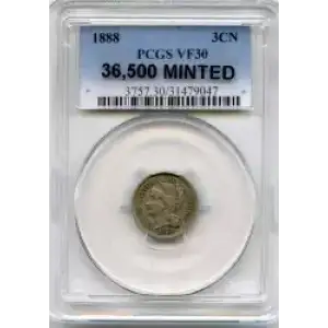 Nickel Three Cent Pieces 1865-1889 (3)