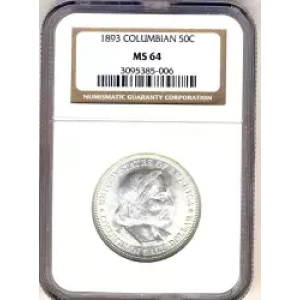 Classic Commemorative Silver--- World's Columbian Exposition Half Dollar 1892 - 1893 -Silver- 0.5 Dollar (3)