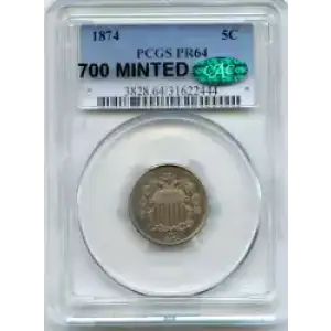 Nickel Five Cent Pieces-Shield 1866-1883 (3)