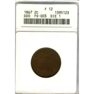 Two cent pieces-Two cent pieces 1864-73 -Copper (3)