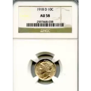 Dimes---Winged Liberty Head or Mercury 1916-1945 -Silver- 1 Dime (3)