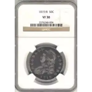 Half Dollars---Capped Bust, Reeded Edge 1836-1839 -Silver- 0.5 Dollar (3)