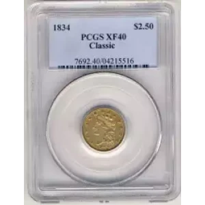 Quarter Eagles---Classic Head, 1834-1839 -Gold- 2.5 Dollar (3)