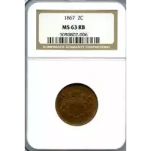 Two cent pieces-Two cent pieces 1864-73 -Copper (3)