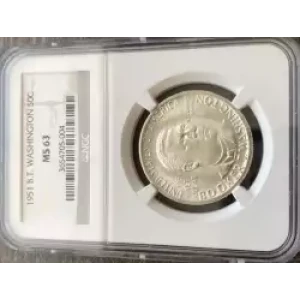 Classic Commemorative Silver--- Booker T. Washington Memorial 1946-1951-Silver- 0.5 Dollar (3)