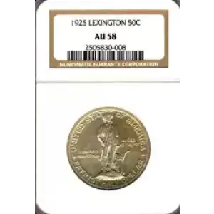 Classic Commemorative Silver--- Lexington - Concord Sesquicentennial 1925 -Silver- 0.5 Dollar (3)