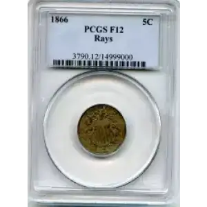 Nickel Five Cent Pieces-Shield 1866-1883 (3)