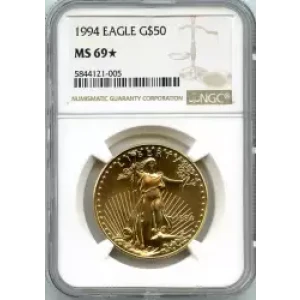 Gold Bullion-Gold Eagles--$50 Gold Eagle 1 oz -Gold- 50 Dollar (3)