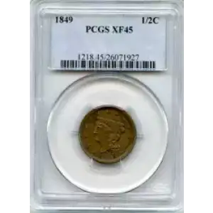 Half Cents -Braided Hair 1840-57 -Copper (3)