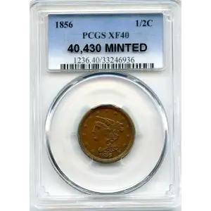 Half Cents -Braided Hair 1840-57 -Copper (3)