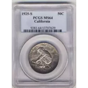 Classic Commemorative Silver--- California Diamond Jubilee 1925 -Silver- 0.5 Dollar (3)