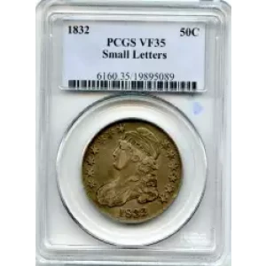 Half Dollars---Capped Bust, Reeded Edge 1836-1839 -Silver- 0.5 Dollar (3)