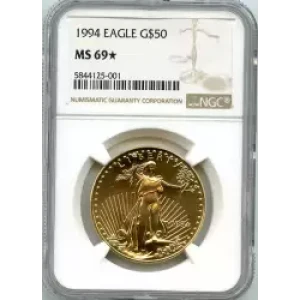 Gold Bullion-Gold Eagles--$50 Gold Eagle 1 oz -Gold- 50 Dollar (3)