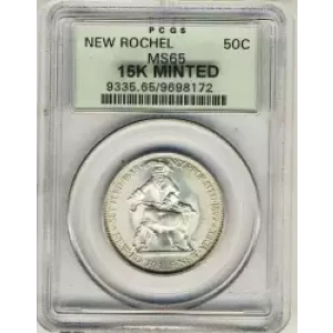 Classic Commemorative Silver--- New Rochelle, New York, 250th Anniversary 1938 -Silver- 0.5 Dollar (3)