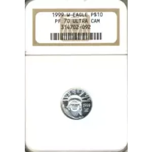Platinum Bullion-Platinum Eagles--$10 Platinum Eagle 1/10 oz -Platinum- 10 Dollar (3)