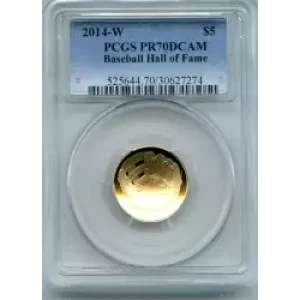 Modern Commemoratives --- National Baseball Hall of Fame 2014 -Gold- 5 Dollar (3)