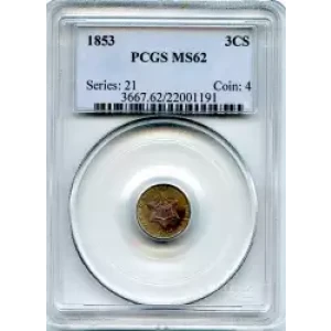 Silver Three Cent Pieces Trimes-1851-1873 (3)