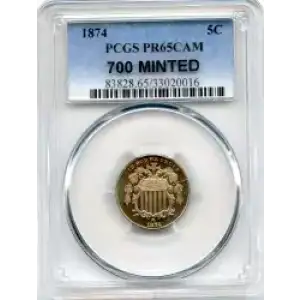 Nickel Five Cent Pieces-Shield 1866-1883 (3)