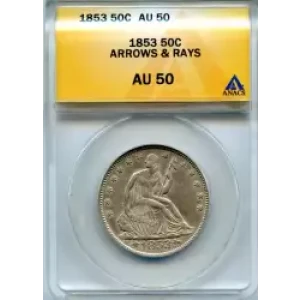 Half Dollars---Liberty Seated 1839-1891 -Silver- 0.5 Dollar (3)