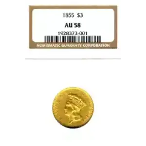 Three Dollar Gold Pieces---Indian Princess Head 1854-1889 -Gold- 3 Dollar (3)