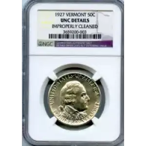 Classic Commemorative Silver--- Vermont Sesquicentennial 1927-Silver- 0.5 Dollar (3)