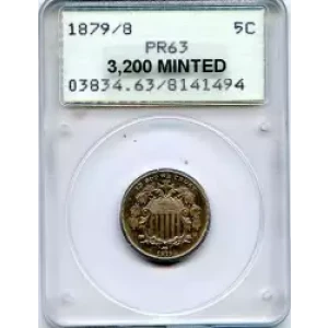 Nickel Five Cent Pieces-Shield 1866-1883 (3)