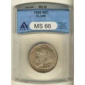 Classic Commemorative Silver--- Elgin, Illinois, Centennial 1936 -Silver- 0.5 Dollar (3)