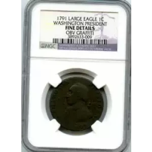 Post Colonial Issues -Washington Portrait Pieces-Copper Cent (3)