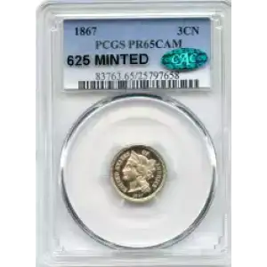 Nickel Three Cent Pieces 1865-1889 (3)