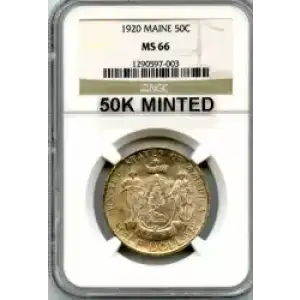 Classic Commemorative Silver--- Maine Centennial 1920-Silver- 0.5 Dollar (3)
