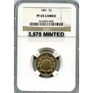 Nickel Five Cent Pieces-Shield 1866-1883 (3)