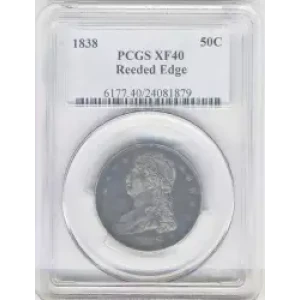 Half Dollars---Capped Bust, Reeded Edge 1836-1839 -Silver- 0.5 Dollar (3)