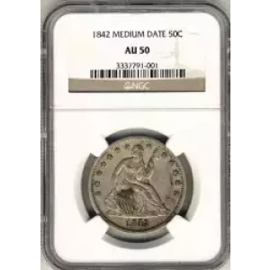 Half Dollars---Liberty Seated 1839-1891 -Silver- 0.5 Dollar (3)