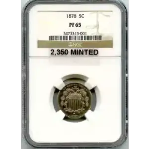 Nickel Five Cent Pieces-Shield 1866-1883 (3)