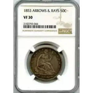 Half Dollars---Liberty Seated 1839-1891 -Silver- 0.5 Dollar (3)