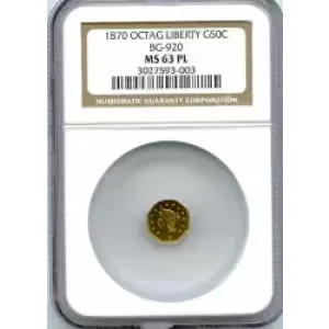 Territorial Gold -California Small Denomination Gold-Half Dollar Octagonal-Liberty Head -Gold- 0.5 Dollar (3)