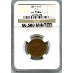 Half Cents -Braided Hair 1840-57 -Copper (3)