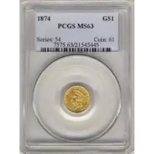 Gold Dollars---Indian Princess Head, Large Head 1856-1889 -Gold- 1 Dollar (3)