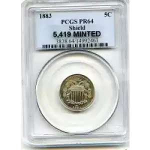 Nickel Five Cent Pieces-Shield 1866-1883 (3)