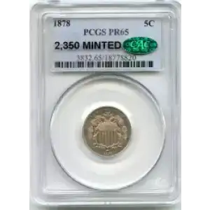 Nickel Five Cent Pieces-Shield 1866-1883 (3)